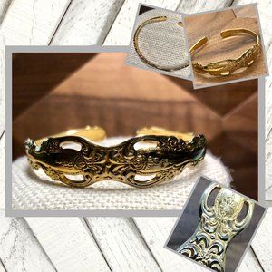 Vintage Oneida Gold Colored Silverware Bracelet